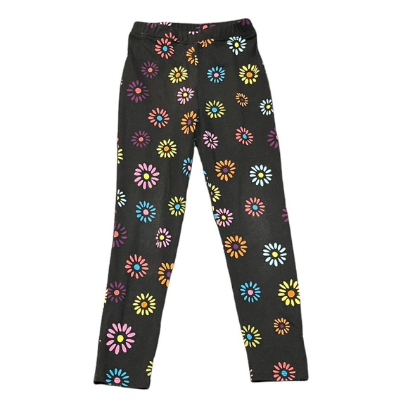 Legging Trolls Black with bright flowers Size 5 - Picture 1 of 6